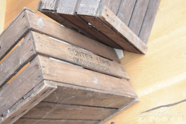 Servierwagen aus Obstkisten