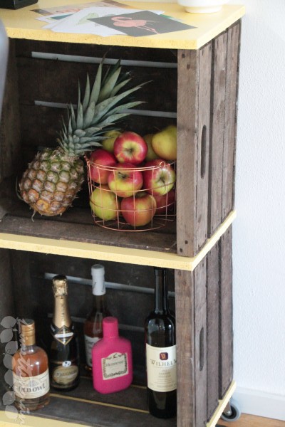 Servierwagen aus Obstkisten